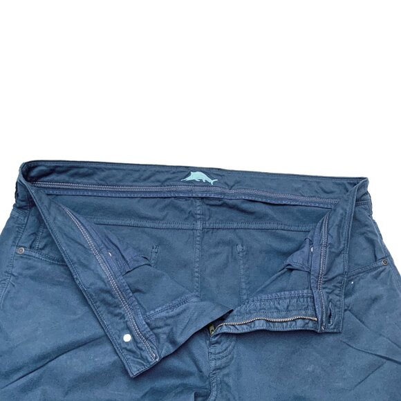 Tommy Bahama Maritime Blue Pima Cotton Blend Straight Leg‎ Chinos - Picture 7 of 11
